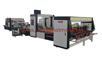 China Automatic Folder Gluer Machine, for PP hollow board box, by hot-melt glue, inline strapping as option supplier