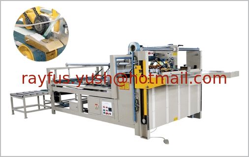 Full-Automatic Double-Piece-Carton Folder Gluer Machine, with Pressing unit and Side output supplier