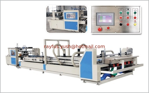 Automatic Folder Gluer, Corrugated Carton Box Folding + Gluing, inline Strapping as option supplier