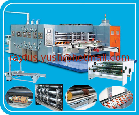 Automatic Pre-feeder Lead-edge Flexo Printer Slotter Die-cutter Folder Gluer Strapper Inline Machine, 1~6 color supplier