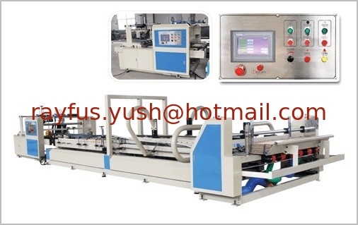 Automatic Folder Gluer Stitcher Inline Machine, inline Strapper as option, PP belt heated or PE tape tied supplier