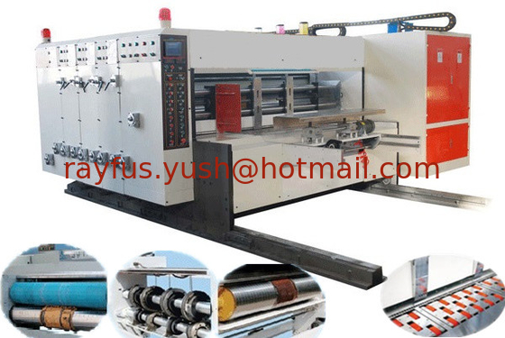 Automatic Flexo Printer Slotter Die-cutter Folder Gluer Strapper Inline Machine, with PP or PE Strapping supplier