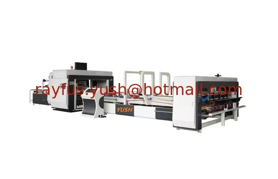 Automatic Folder Gluer Machine, for PP hollow board box, by hot-melt glue, inline strapping as option supplier