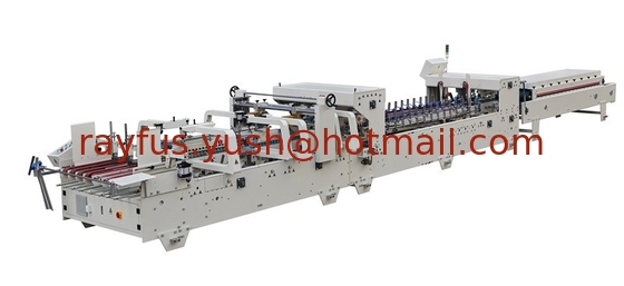 Automatic Multi-function Folder Gluer Machine with Pre-fold &amp; Bottom-lock, by glue guns, option for CD box supplier