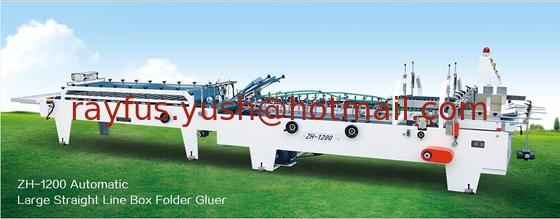 Automatic Multi-function Folder Gluer Machine with Pre-fold &amp; Bottom-lock, by glue guns, option for CD box supplier
