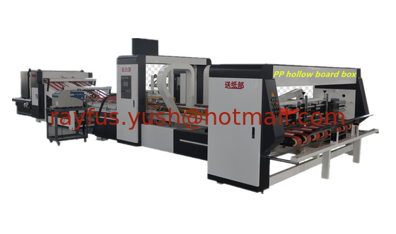 Automatic Folder Gluer Machine, for PP hollow board box, by hot-melt glue, inline strapping as option supplier