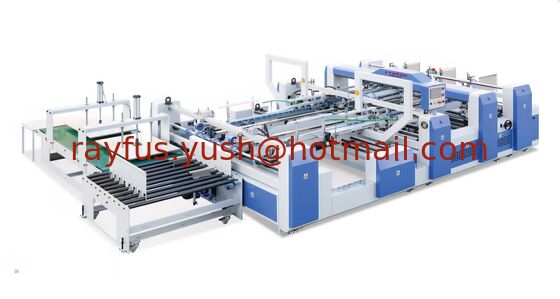 Full-Automatic Double-Piece-Carton Folder Gluer Machine, with Pressing unit and Side output supplier