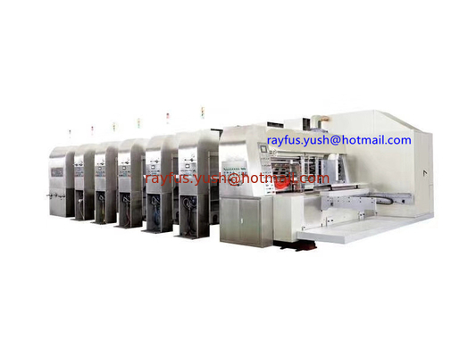 Automatic Pre-feeder Lead-edge Flexo Printer Slotter Die-cutter Folder Gluer Strapper Inline Machine, 1~6 color supplier