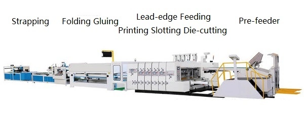Full Automatic Lead-Edge Feeding Flexo Printer Slotter Die Cutter Stacker