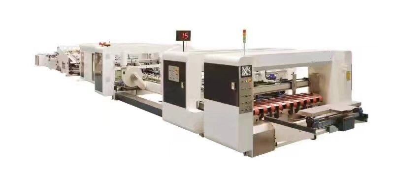 Automatic Folder Gluer Stitcher Strapper Inline Machine, for Corrugated Carton Box Making