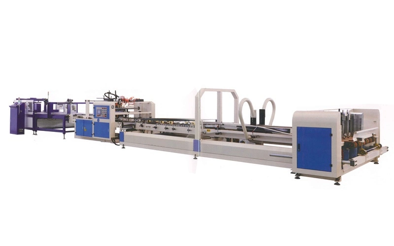 Automatic Folder Gluer Stitcher Strapper Inline Machine, for Corrugated Carton Box Making